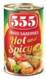 555 Fried Sardines Hot & Spicy 155g
